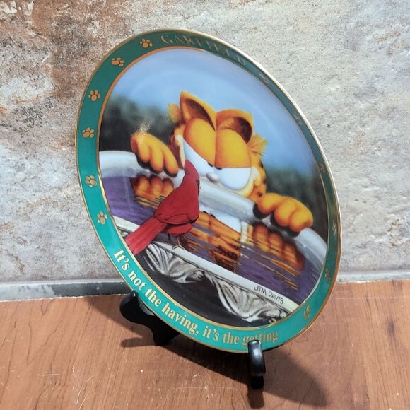 Danbury Mint Decorative Plate A Day With Garfield Its Not the Having Its The Get - Picture 9 of 12